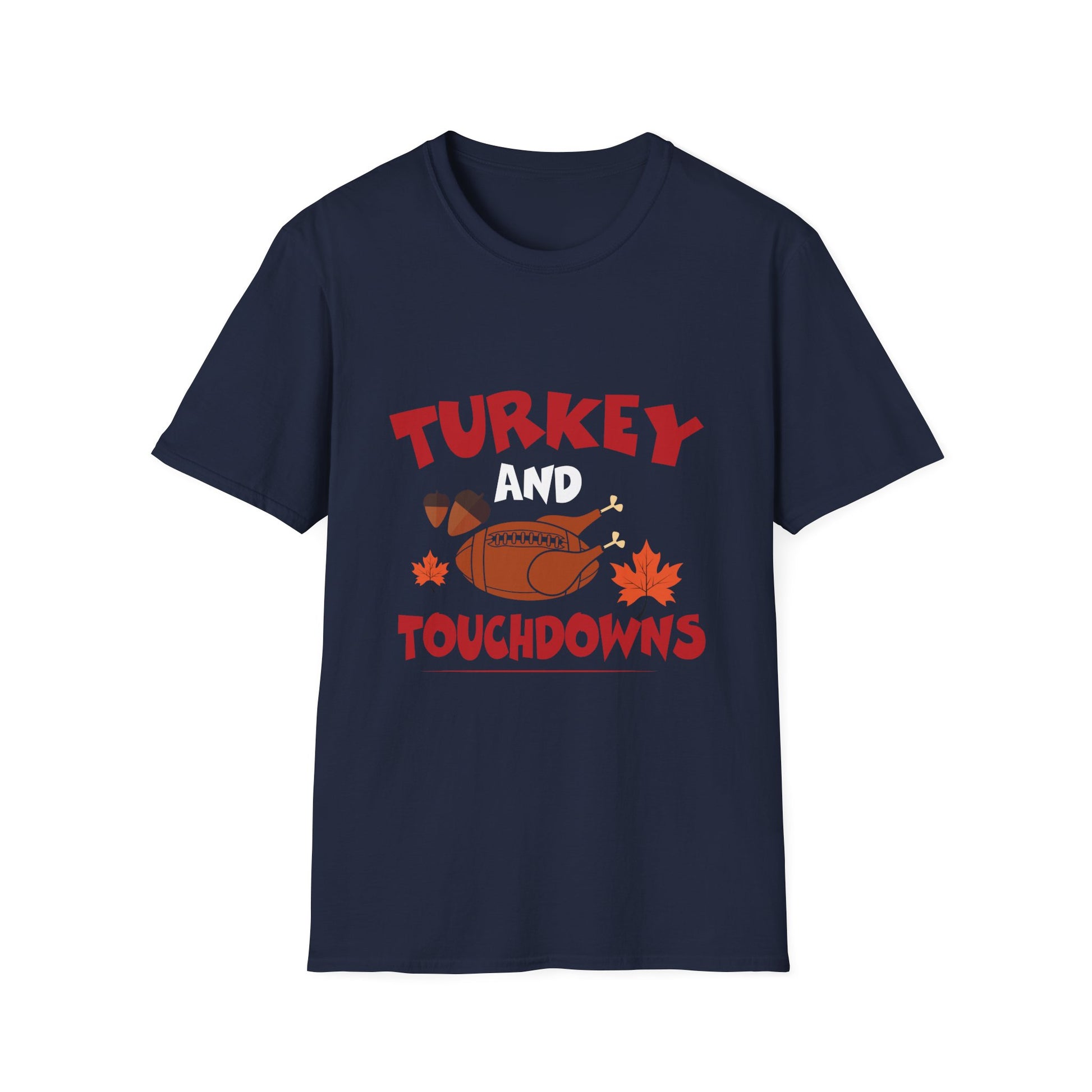 Turkey and touchdowns for thanksgiving football T-Shirt-productor-mockup Unisex T-Shirt