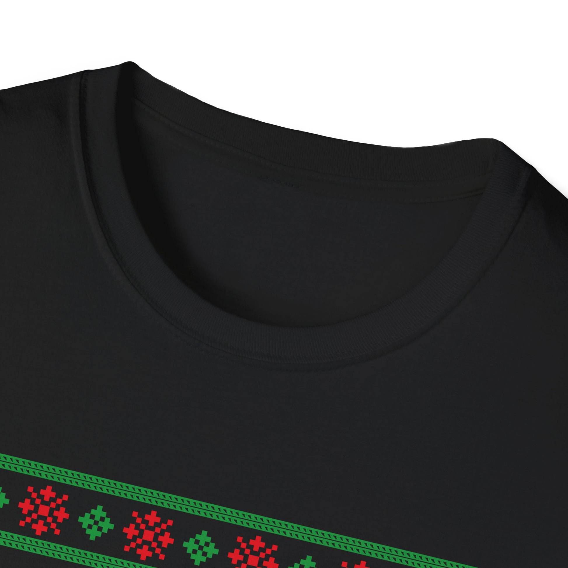 Electric Guitar Christmas T-Shirt — Holiday Ugly Sweater Style for Musicians