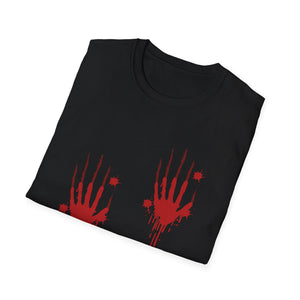 Horror Red Bloody Handprints T-Shirt — Halloween Graphic Tee