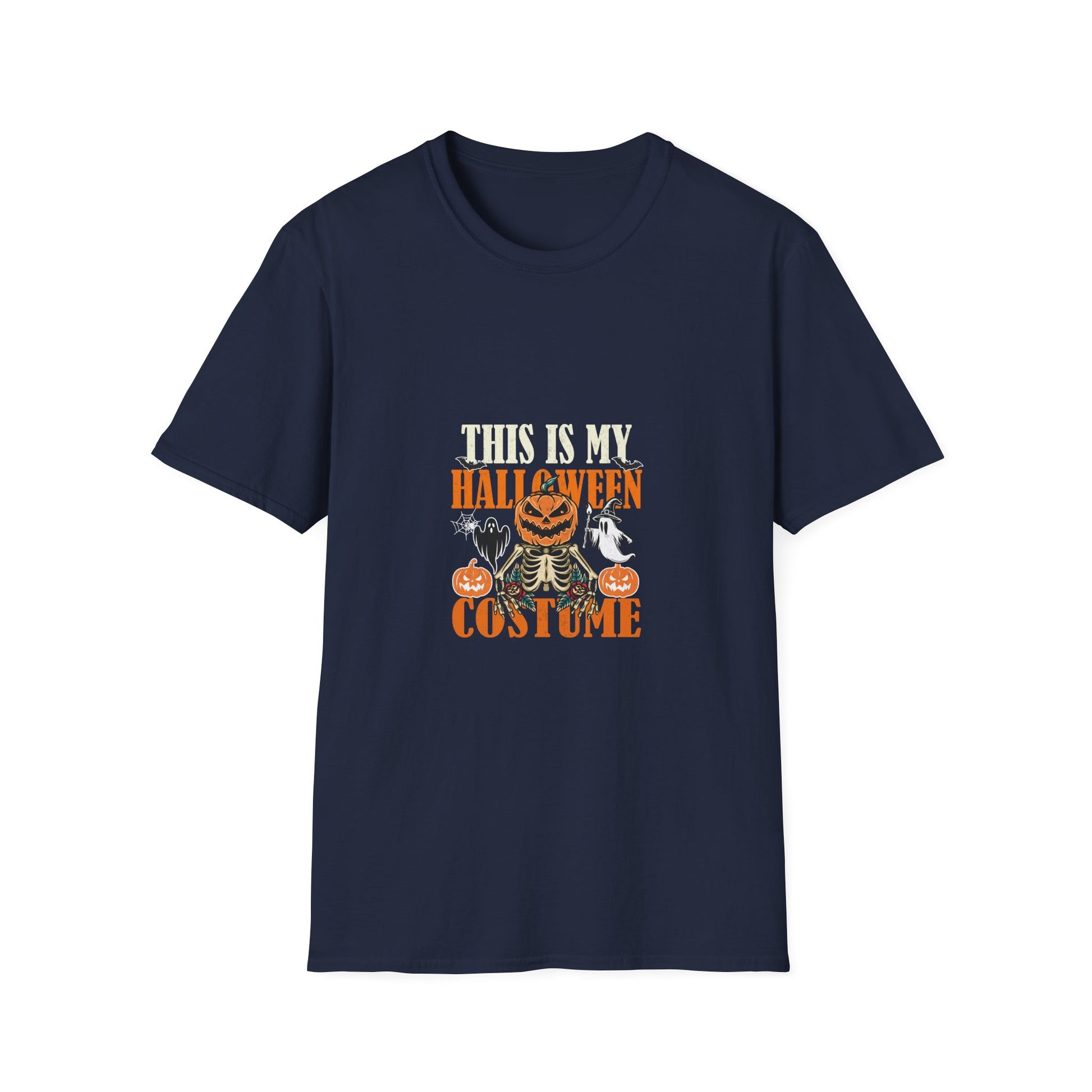 Halloween T-Shirt "This Is My Halloween Costume" — Pumpkin Skeleton Ghosts Graphic Tee