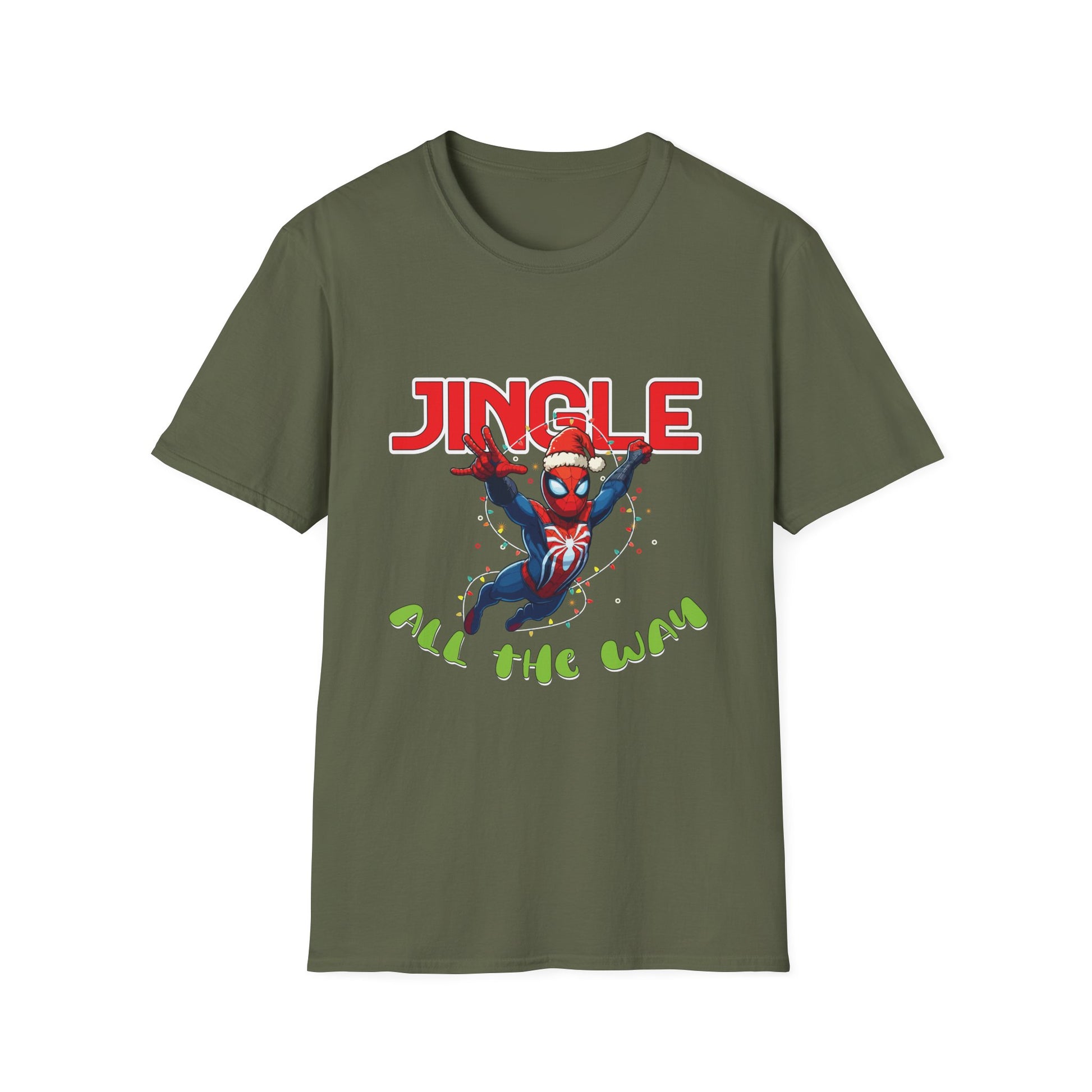 Christmas Spider-Hero T-Shirt — "Jingle All the Way" Holiday Tee