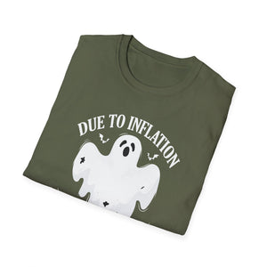 Due To Inflation This Is My Halloween Costume Cute Halloween TeeUnisex Softstyle T-Shirt