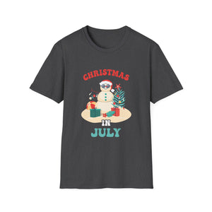 Christmas in July Shirt Snowman Christmas Unisex T-Shirt