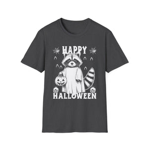 Happy Halloween Raccoon T-Shirt — Cute Ghost Costume Pumpkin Tee