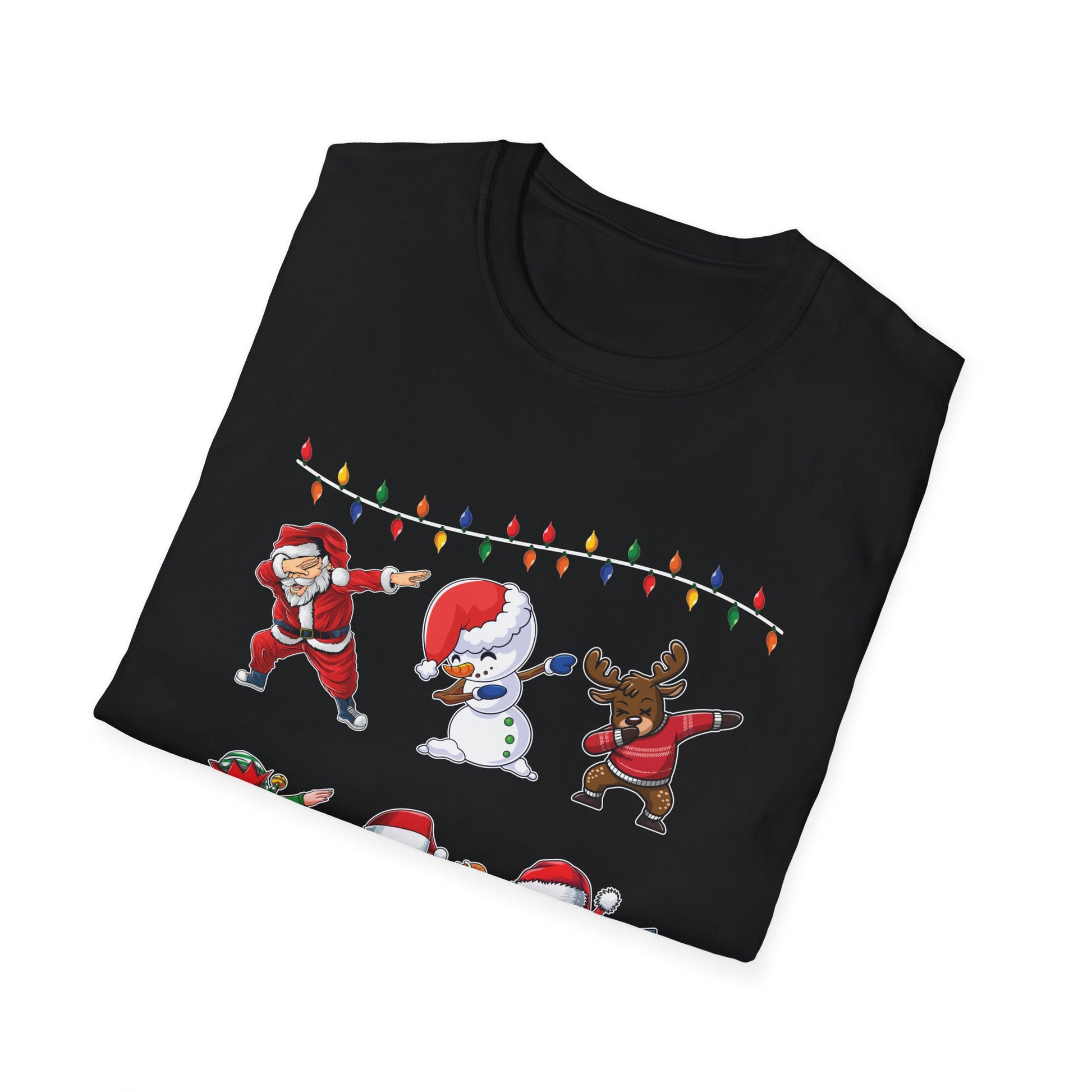 Dabbing Christmas Characters T-Shirt — Festive Holiday Dance Crew Tee