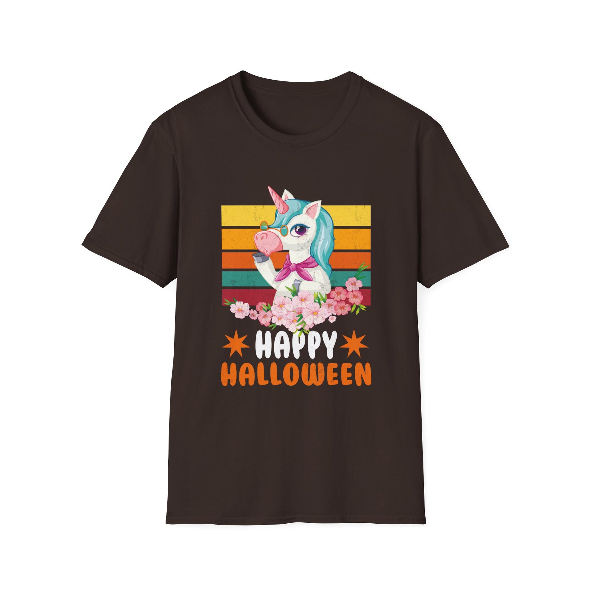 Happy Halloween Unicorn for Girls - Halloween Unicorn Tee Unisex Softstyle T-Shirt