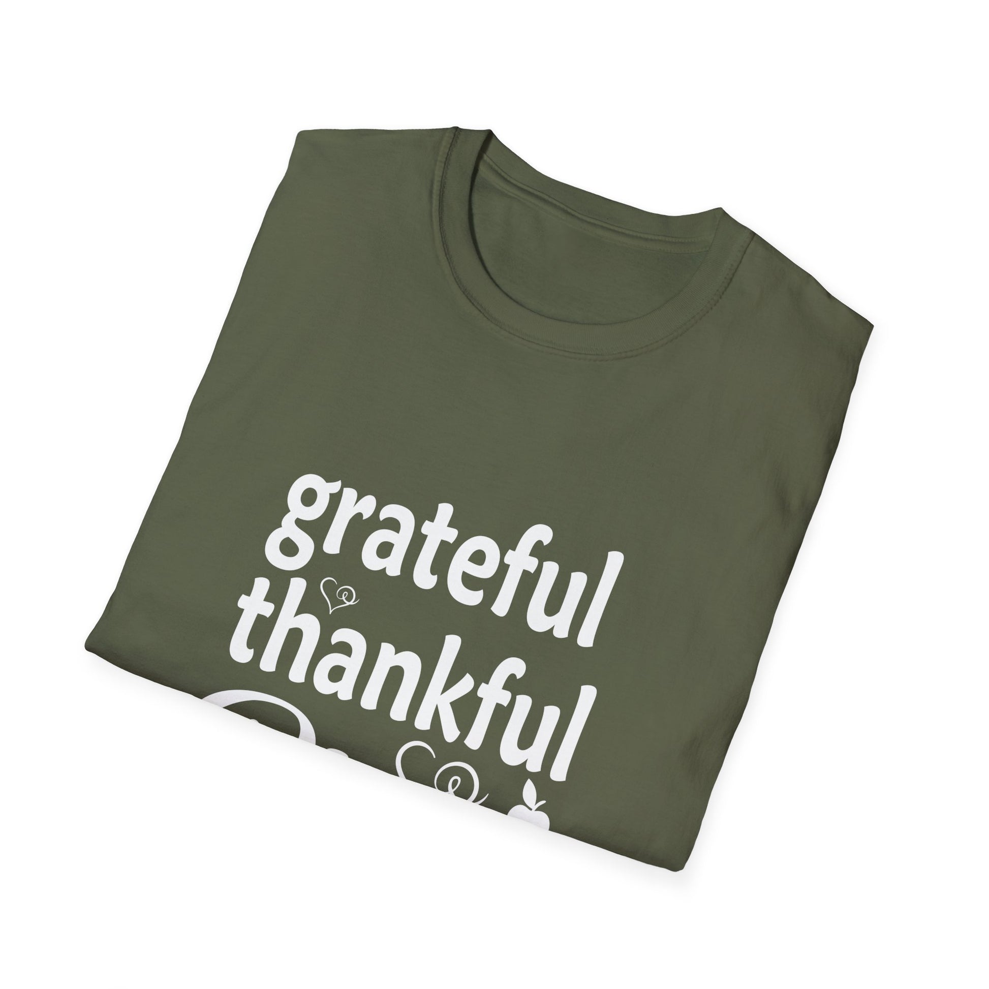 Grateful Thankful Blessed T-Shirt — Inspirational Faith Tee