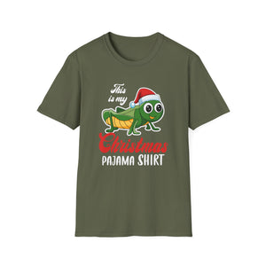 Christmas Pajama Shirt Tee — Cute Grasshopper in Santa Hat Holiday T-Shirt