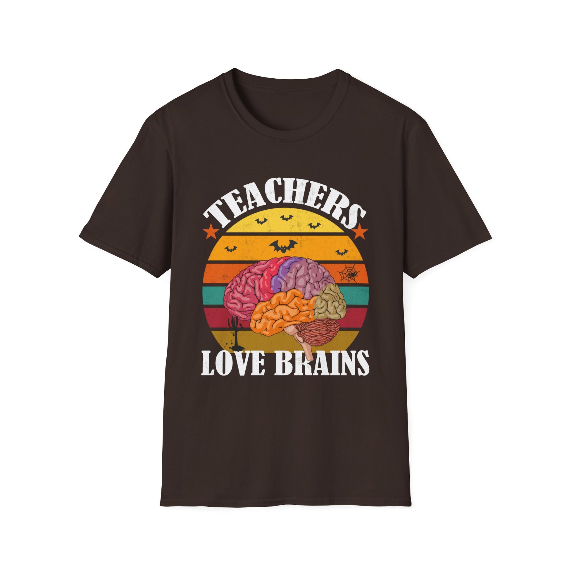 Teachers Love Brains T-Shirt — Vintage Retro Educator Tee for School & Teacher Appreciation