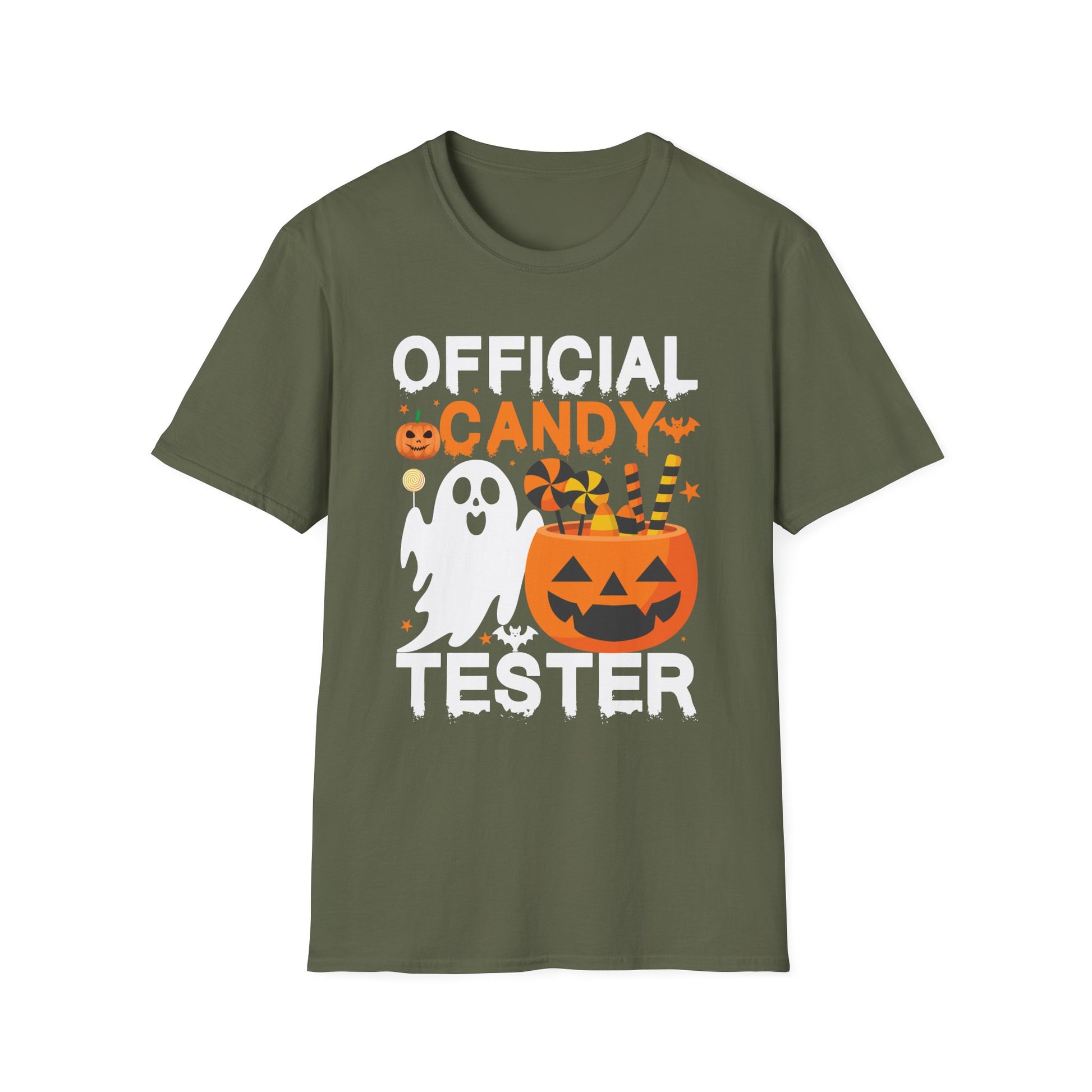Official Candy Tester Halloween T-Shirt — Ghost & Jack-o'-Lantern Kids Tee
