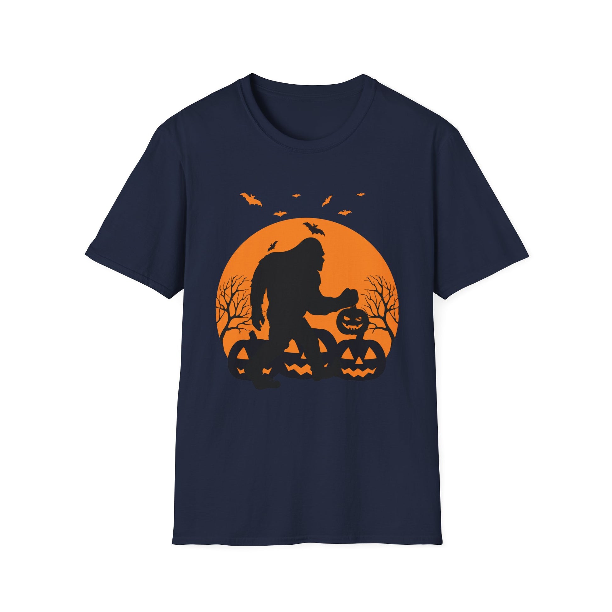 Halloween Bigfoot T-Shirt — Sasquatch Jack-O’-Lantern Moon Tee