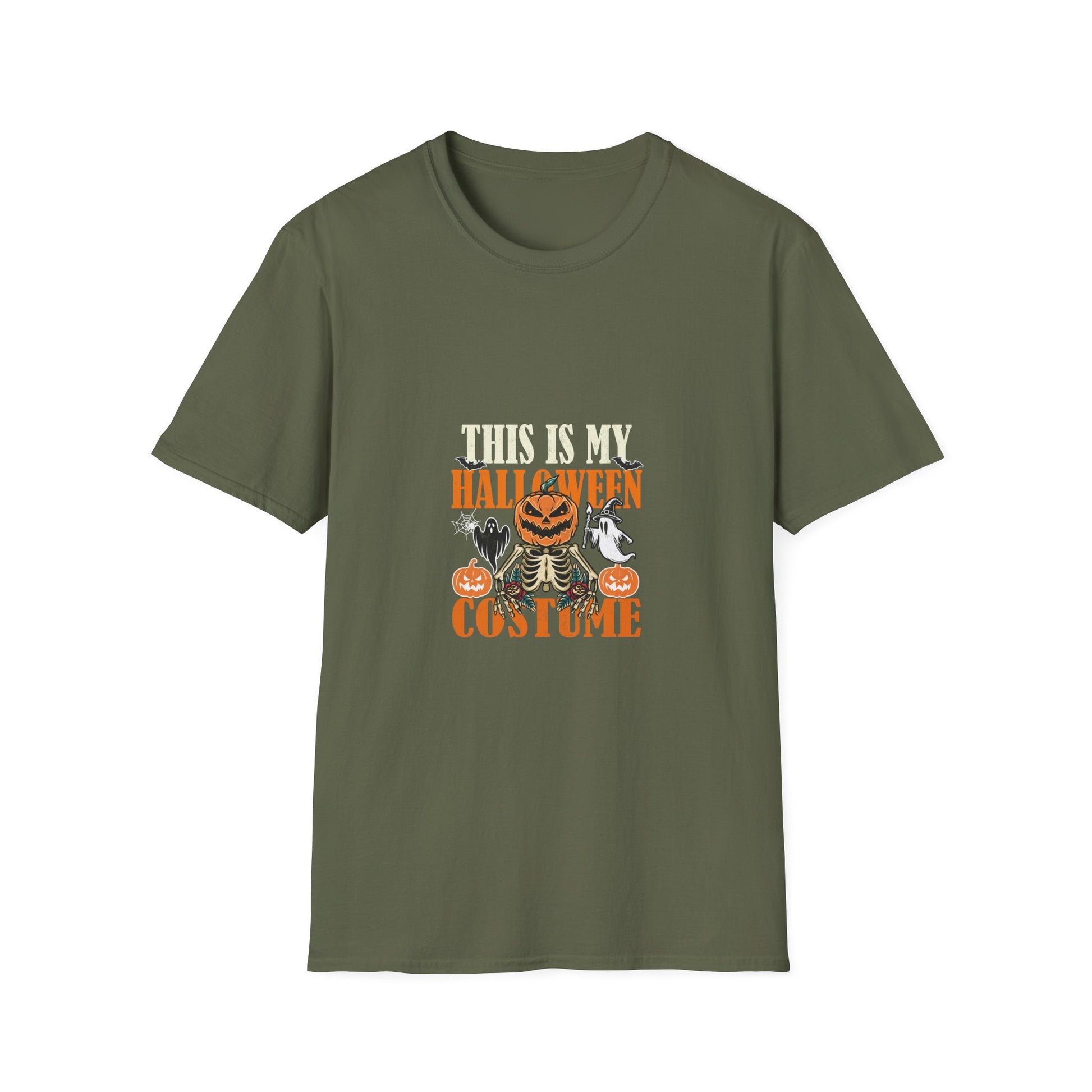 Halloween T-Shirt "This Is My Halloween Costume" — Pumpkin Skeleton Ghosts Graphic Tee