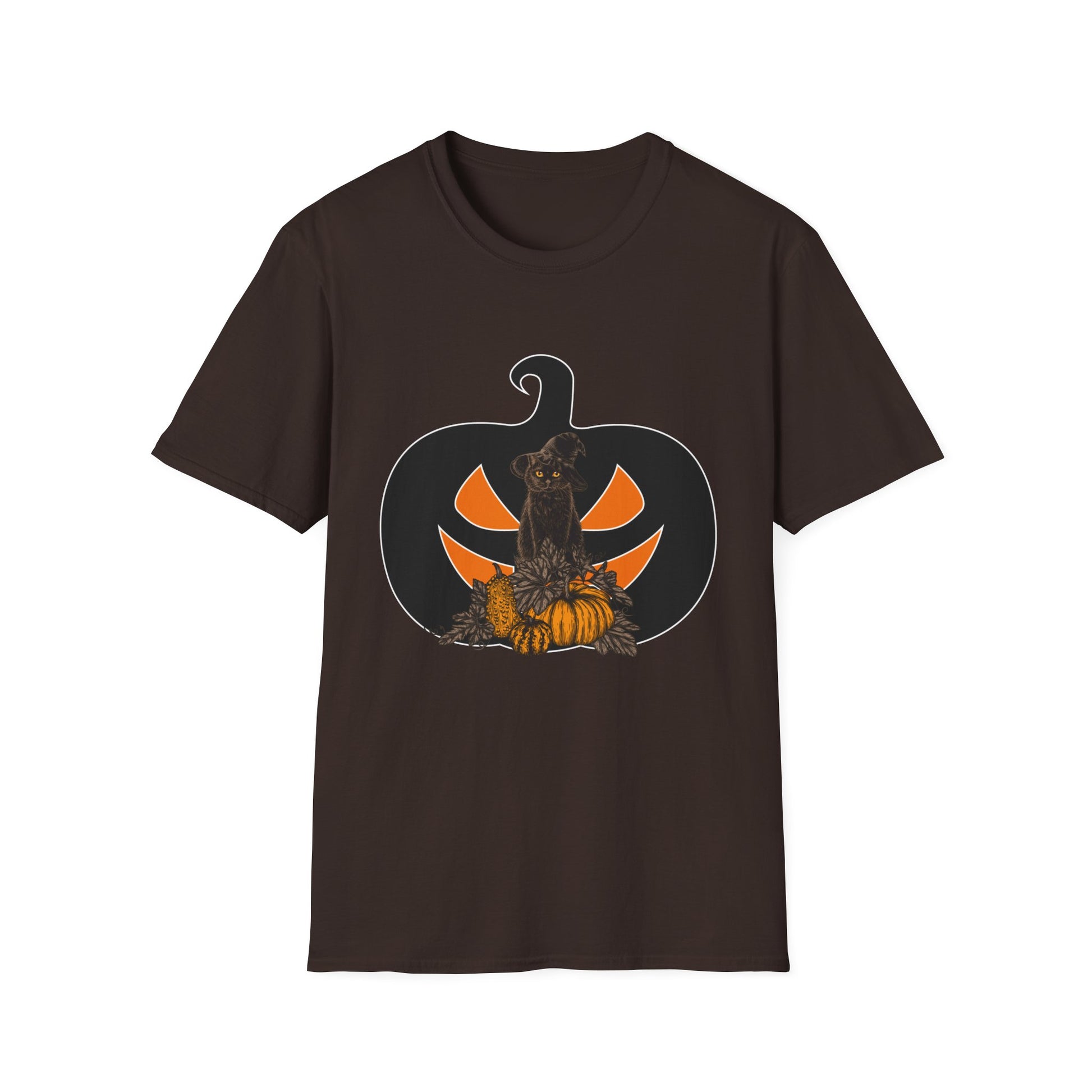 Halloween Black Cat for Cat Lover - Halloween Tee Unisex Softstyle T-Shirt