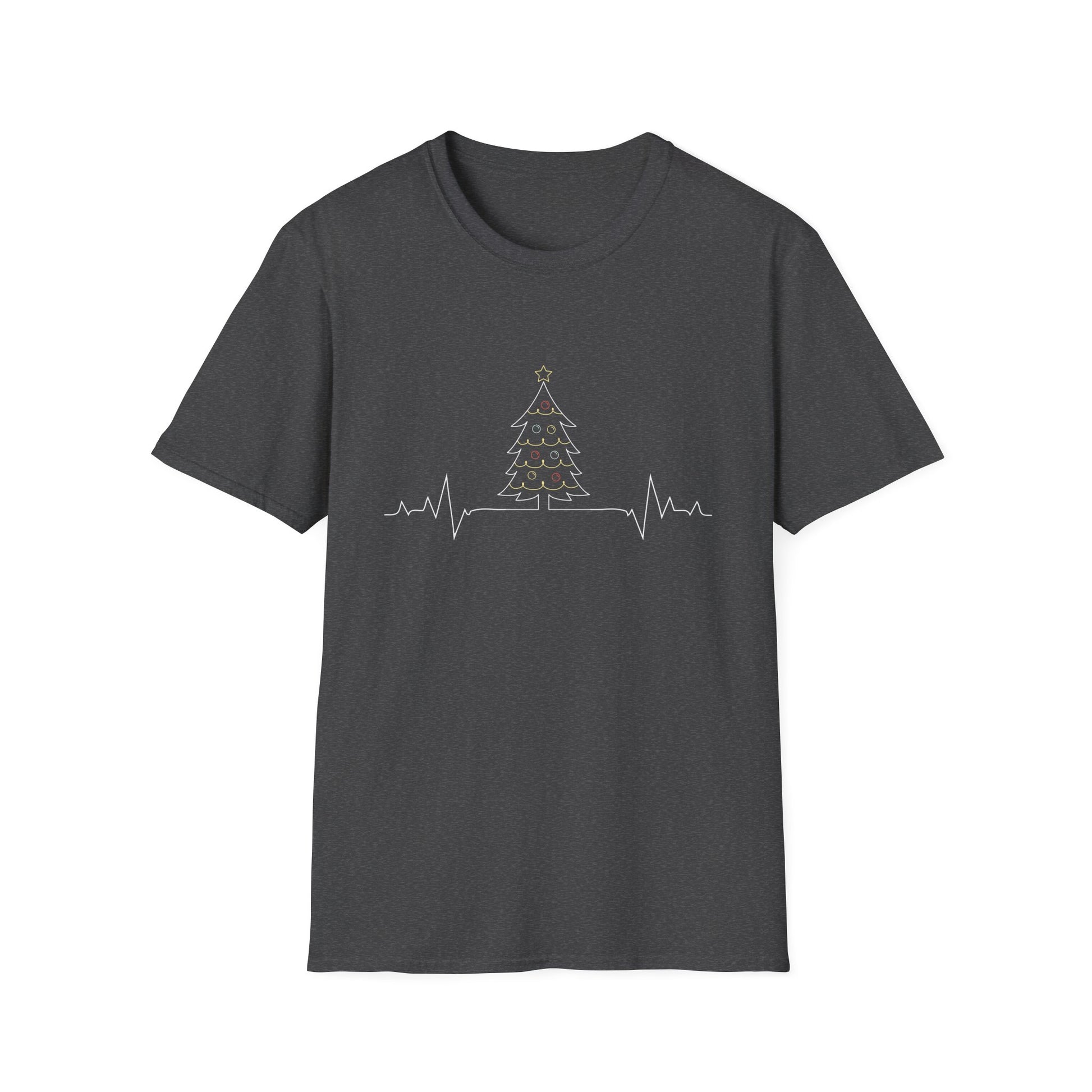 Christmas Heartbeat Xmas Christmas Tree Heartline Unisex T-Shirt