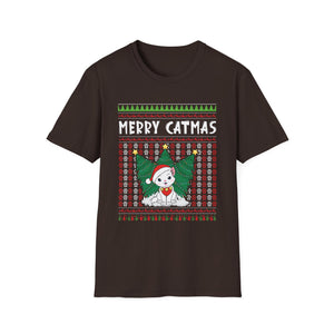 Merry Catmas T-Shirt — Cute Christmas Cat Ugly Sweater Tee