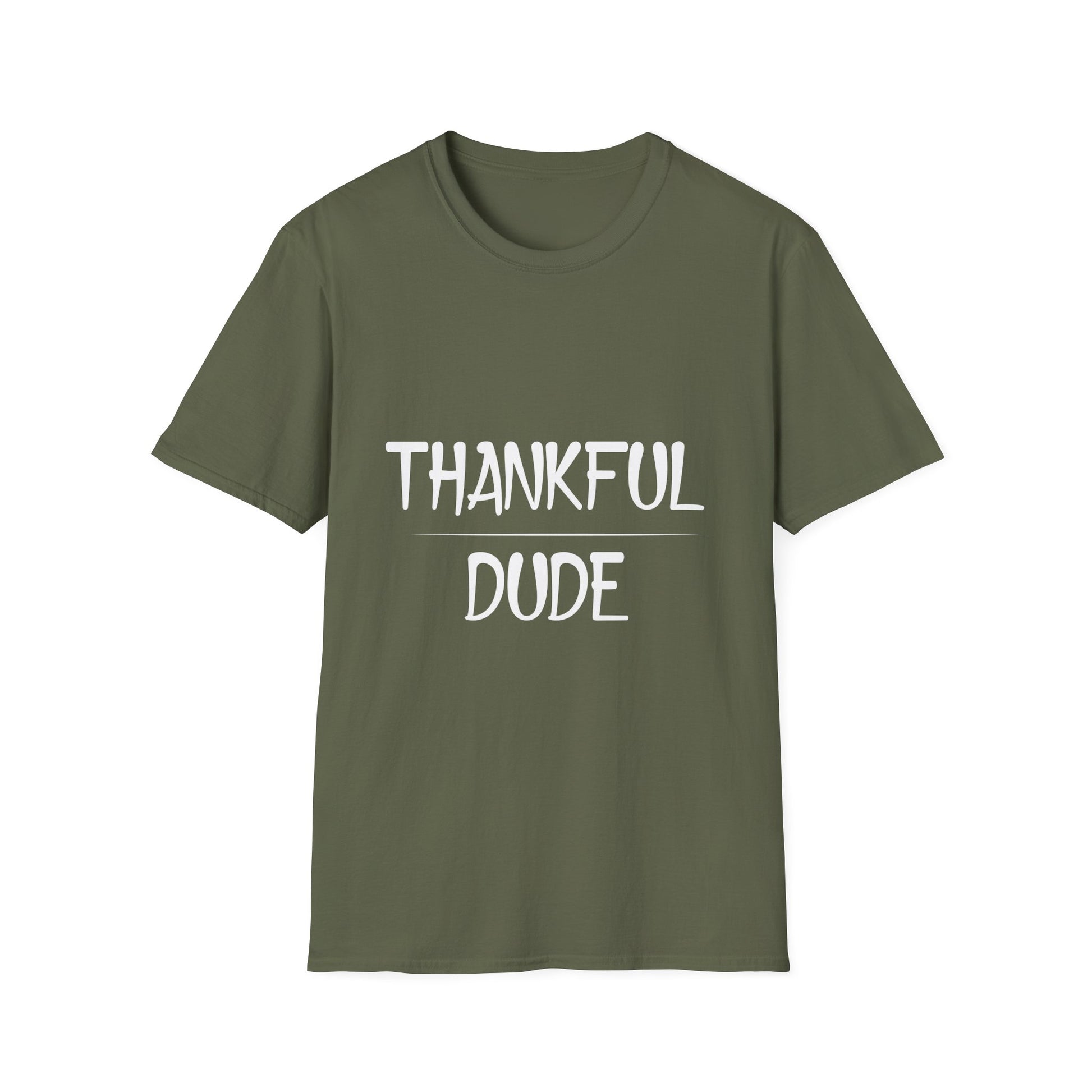 Thankful Dude T-Shirt — Casual Thanksgiving Gratitude Tee for Men