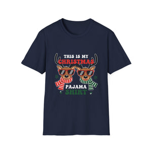Funny Christmas Pickleball Lover This Is My Christmas Pajama Unisex Softstyle T-Shirt