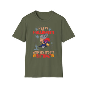 Happy Halloween And yes's my Birthday Halloween Party Tee Unisex Softstyle T-Shirt