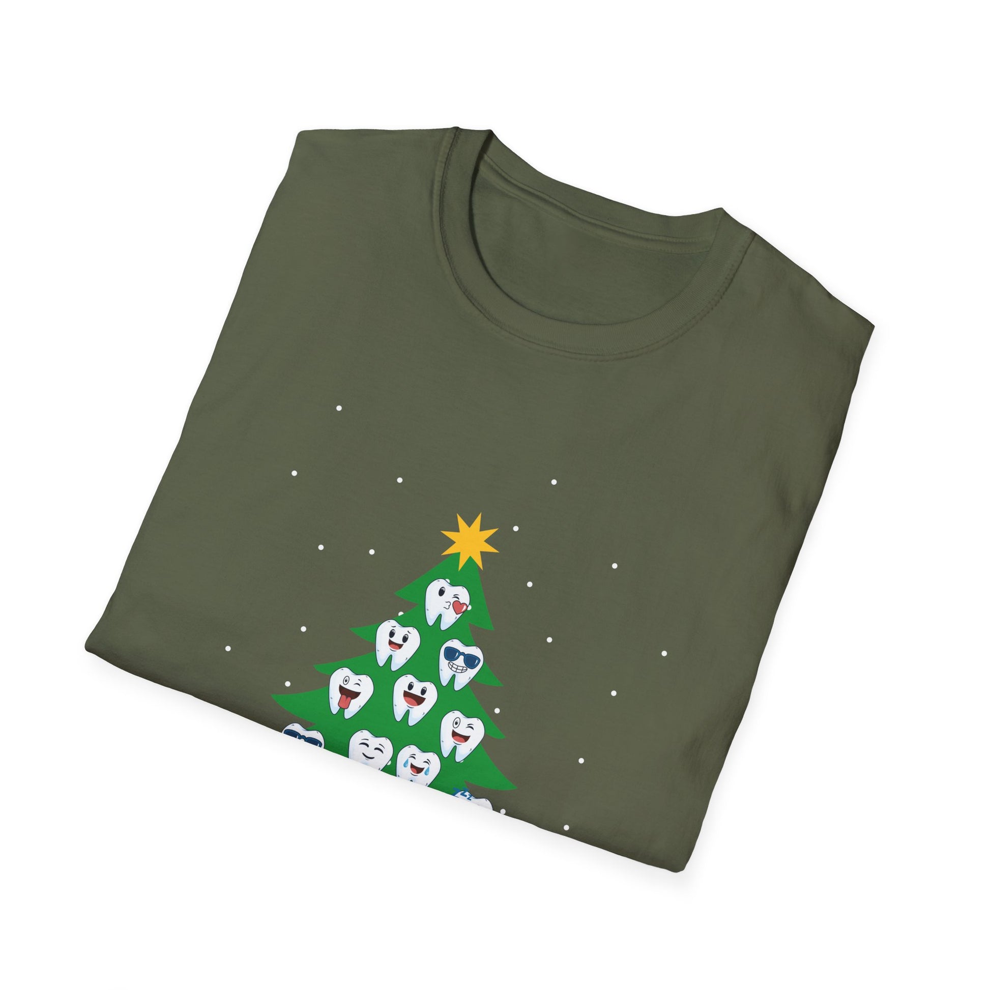 Christmas Dental Tree T-Shirt — "Merry Christmas" Dentist Holiday Tee