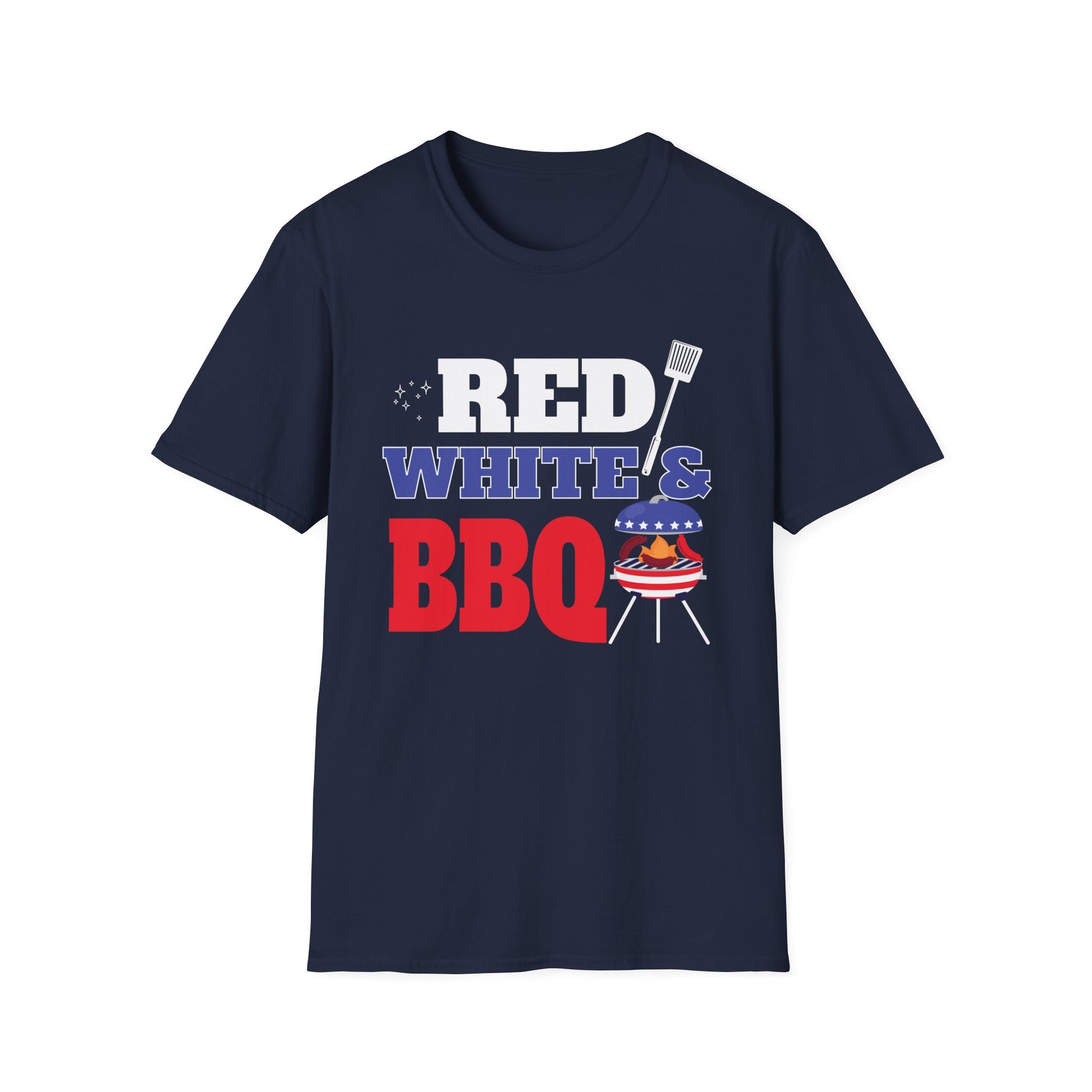 Red White & BBQ T-Shirt — Patriotic 4th of July Grilling Tee