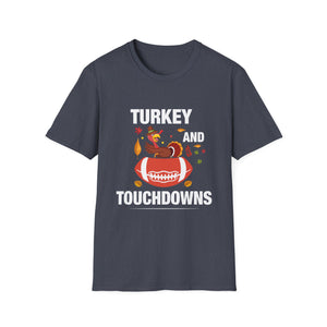 Turkey _ Touchdowns Football Thanksgiving Unisex Softstyle T-Shirt