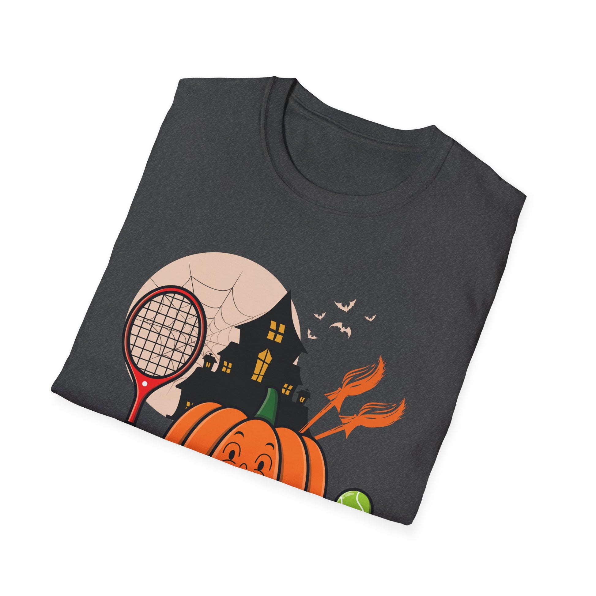 Pumpkin Tennis Costume T-Shirt – Halloween Tennis Player Graphic Tee