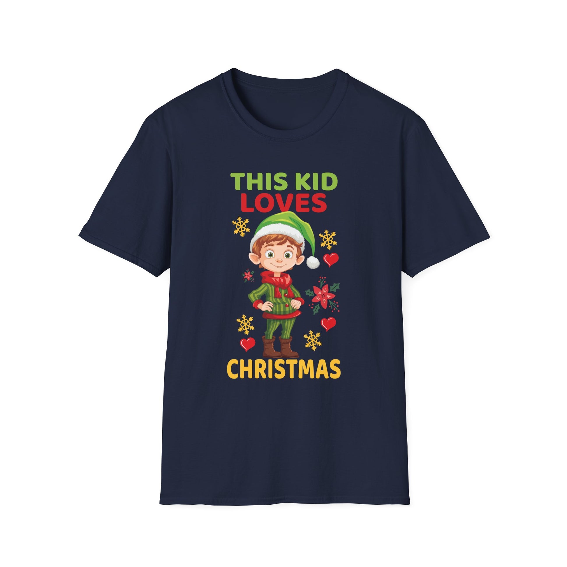 This Kid Loves Christmas Xmas Pajama Toddler Boys Girls Kids T-Shirt