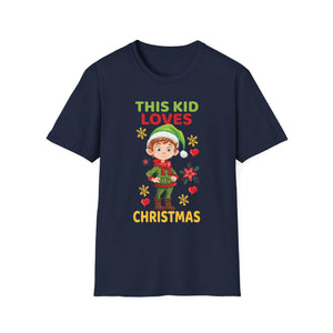 This Kid Loves Christmas Xmas Pajama Toddler Boys Girls Kids T-Shirt