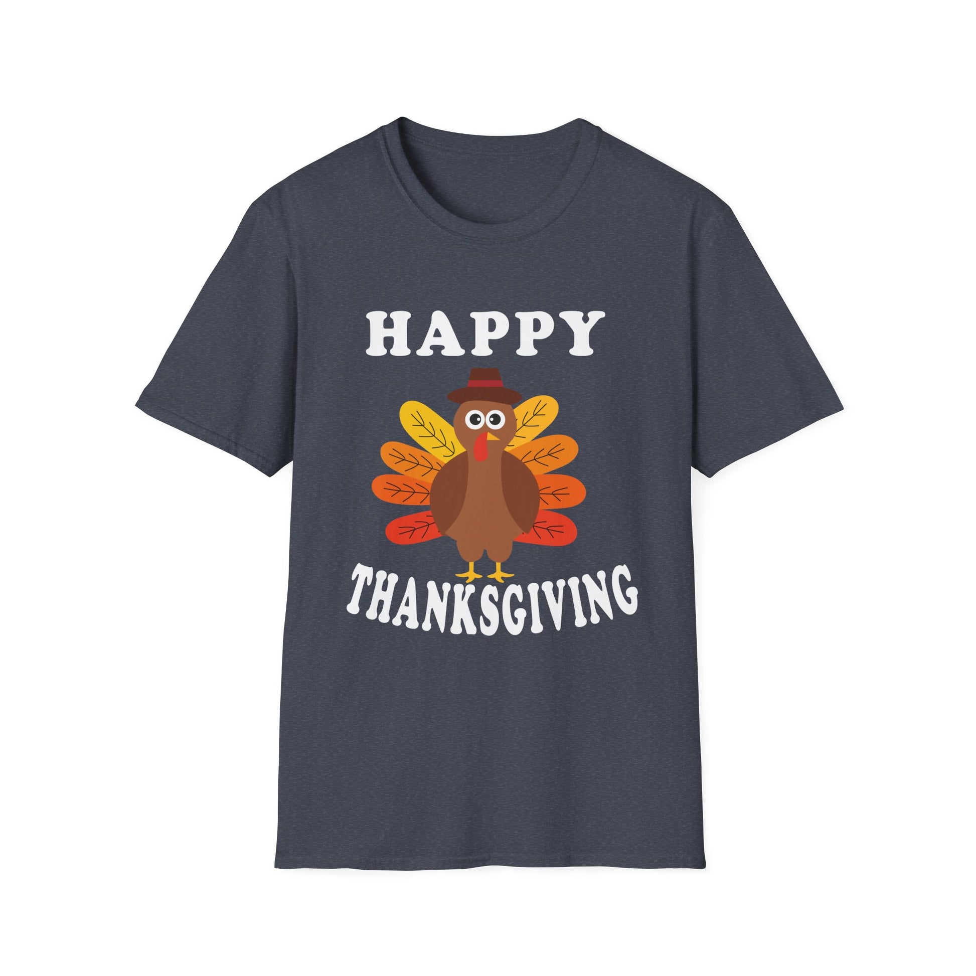 Happy Thanksgiving Turkey T-Shirt — Cute Holiday Tee for Family Gatherings  Unisex T-Shirt