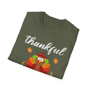 Thankful Blessed Turkey T-Shirt — Thanksgiving Holiday Tee