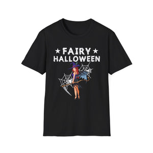 Fairy Halloween T-Shirt — Witchy Fairy Costume Tee with Spiderwebs