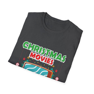 Christmas Movies T-Shirt — Retro TV Holiday Movie Night Tee