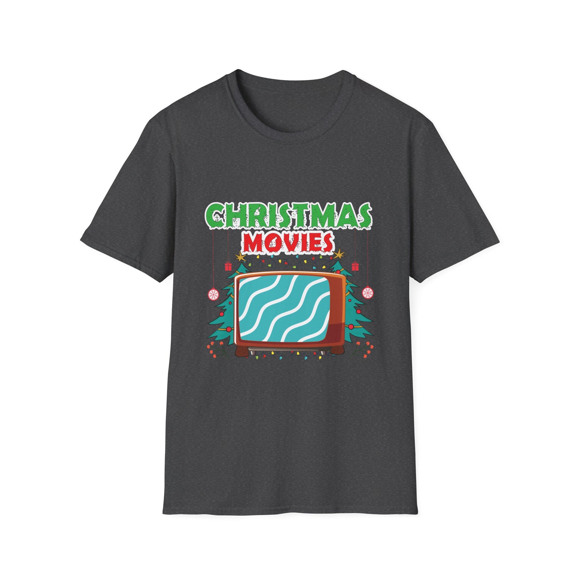Christmas Movies T-Shirt — Retro TV Holiday Movie Night Tee