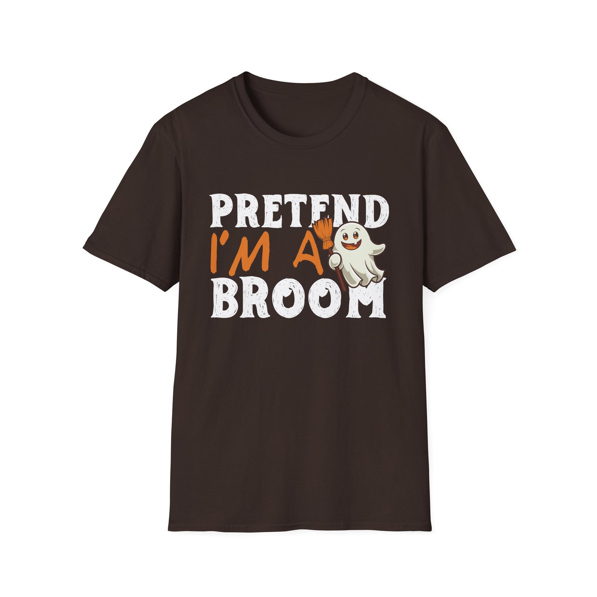 Pretend I'm a Broom Halloween T-Shirt — Cute Ghost Costume Tee