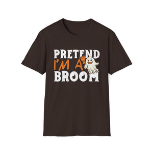 Pretend I'm a Broom Halloween T-Shirt — Cute Ghost Costume Tee