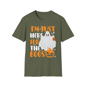 Funny Halloween Costume I'm Just Here for The Boos T-Shirt Unisex Softstyle T-Shirt