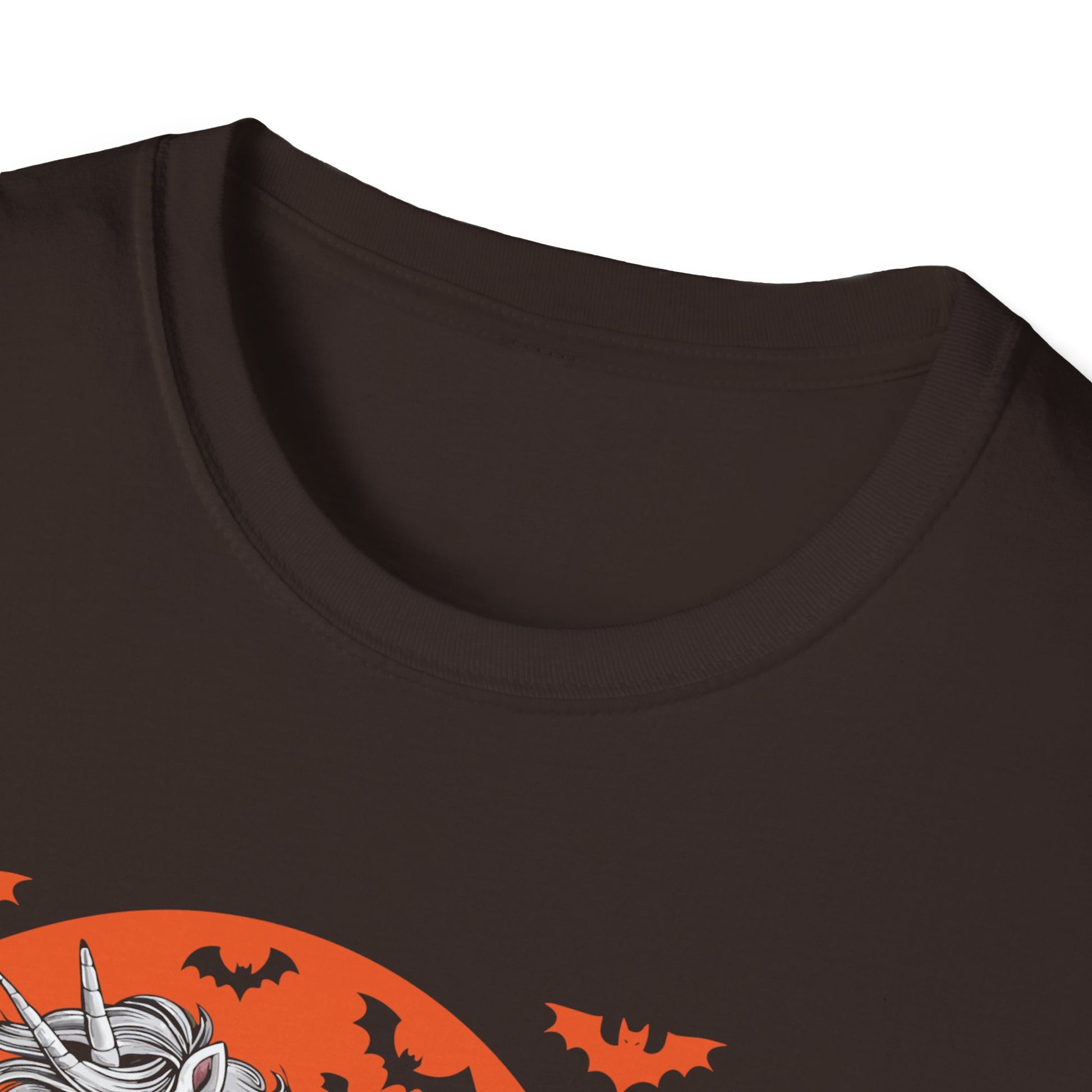 Halloween Unicorn T-Shirt — Spooky Pumpkin and Haunted Castle Graphic