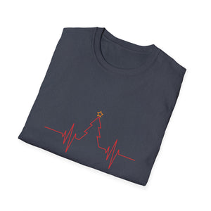 Christmas Heartbeat Xmas Christmas Tree Heartline Unisex T-Shirt