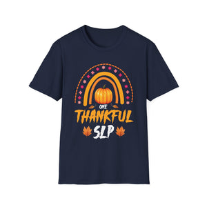 Thankful SLP T‑Shirt — One Thankful SLP Fall Pumpkin Speech Therapist Tee