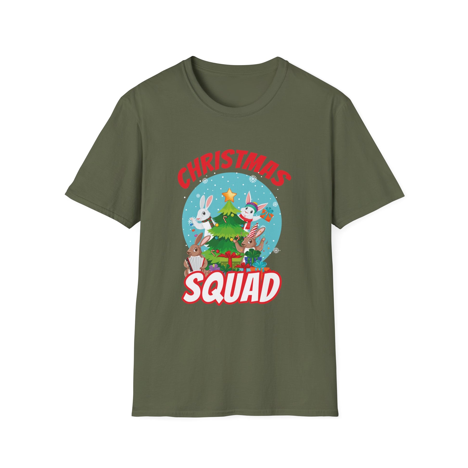 Bunny Christmas Tree Christmas Squad Bunnies Unisex T-Shirt