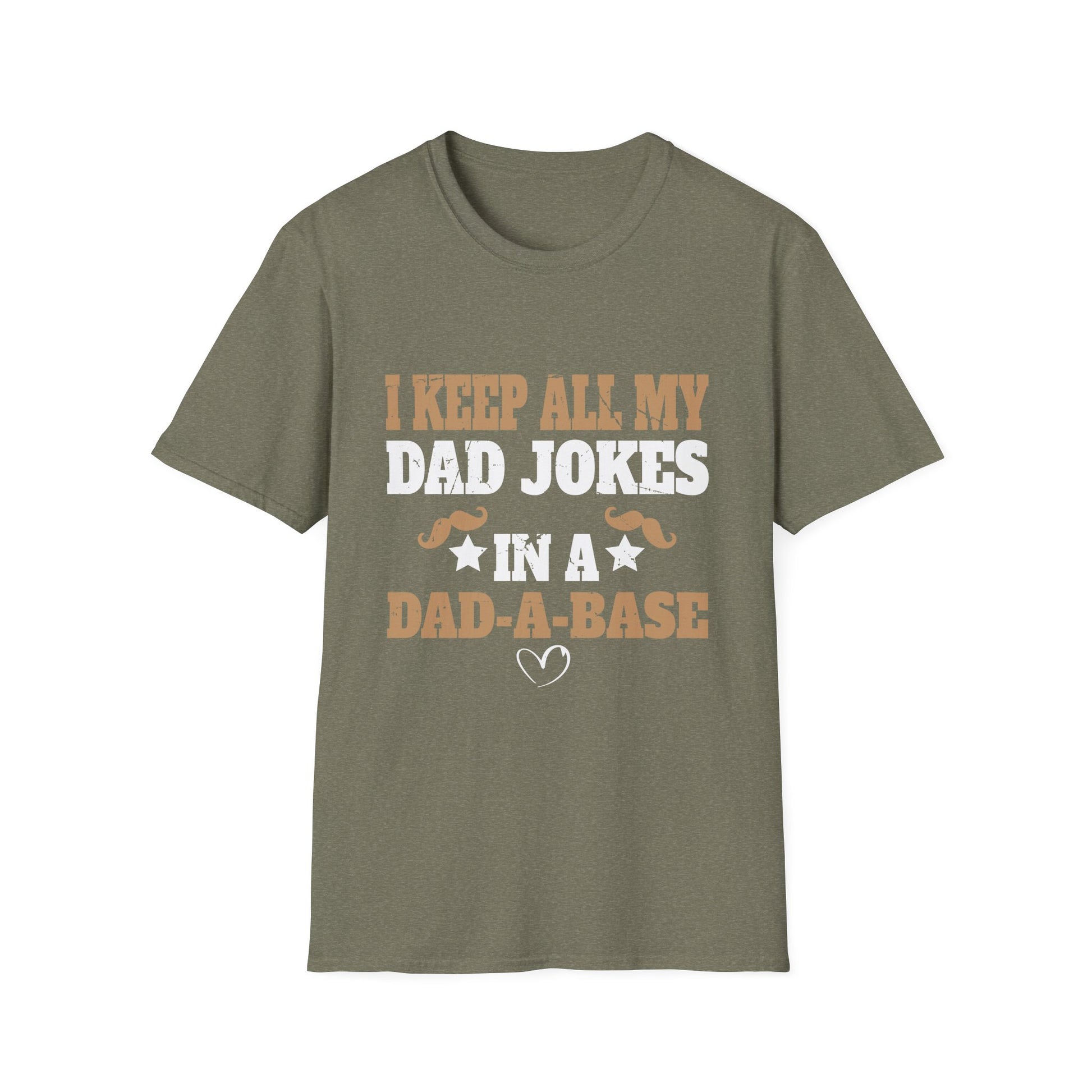 I Keep All My Dad Jokes In A Dad-A-Base Vintage Fathers Day Unisex T-Shirt