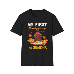 Thanksgiving T-Shirt for Grandma - My First Thanksgiving Design  Unisex T-Shirt