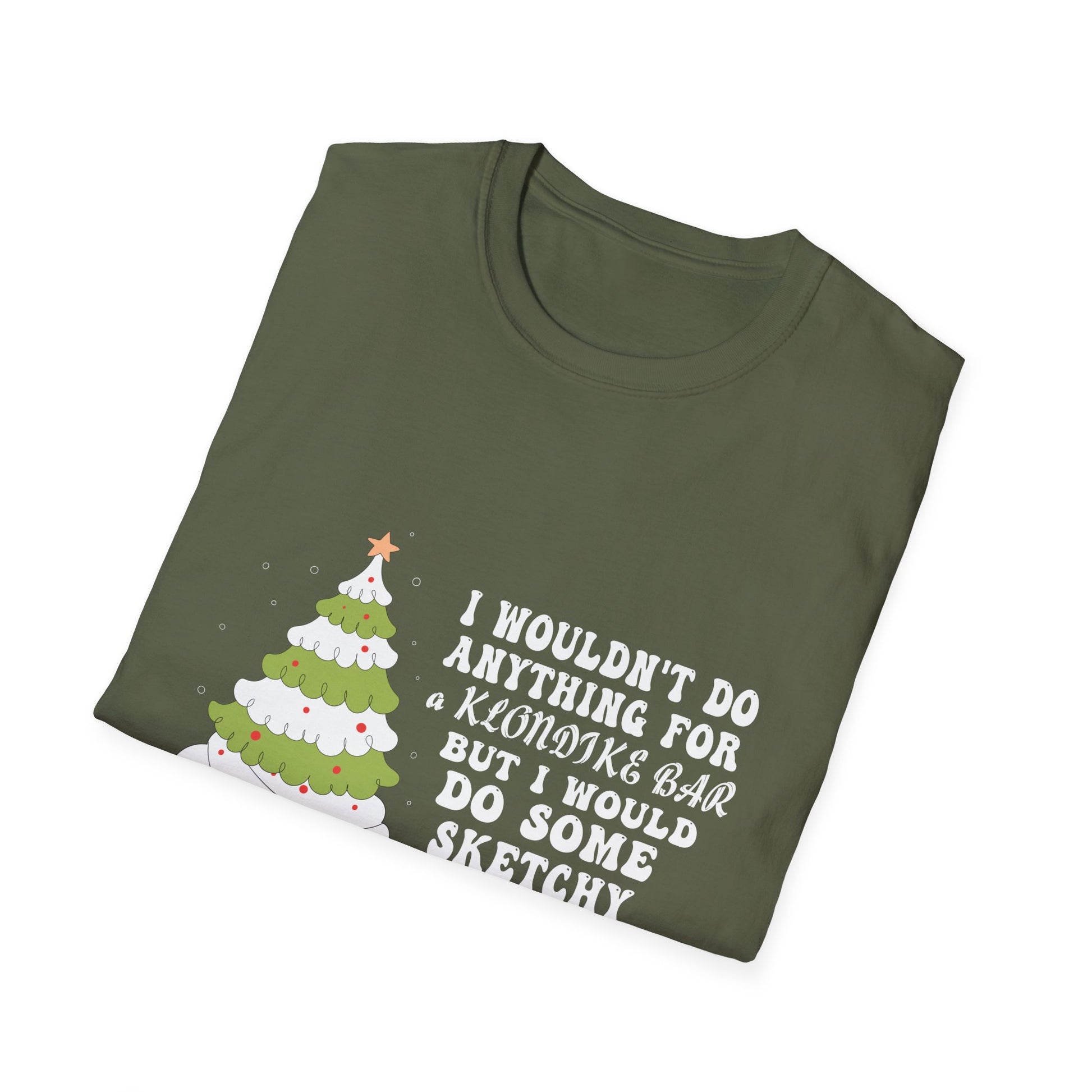Christmas Tree Cake I Wouldn_t Do Anything Xmas Holiday Cake T-Shirt