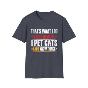 Funny Gym Workout Weightlifting Cat Animal Powerlifting Unisex T-Shirt
