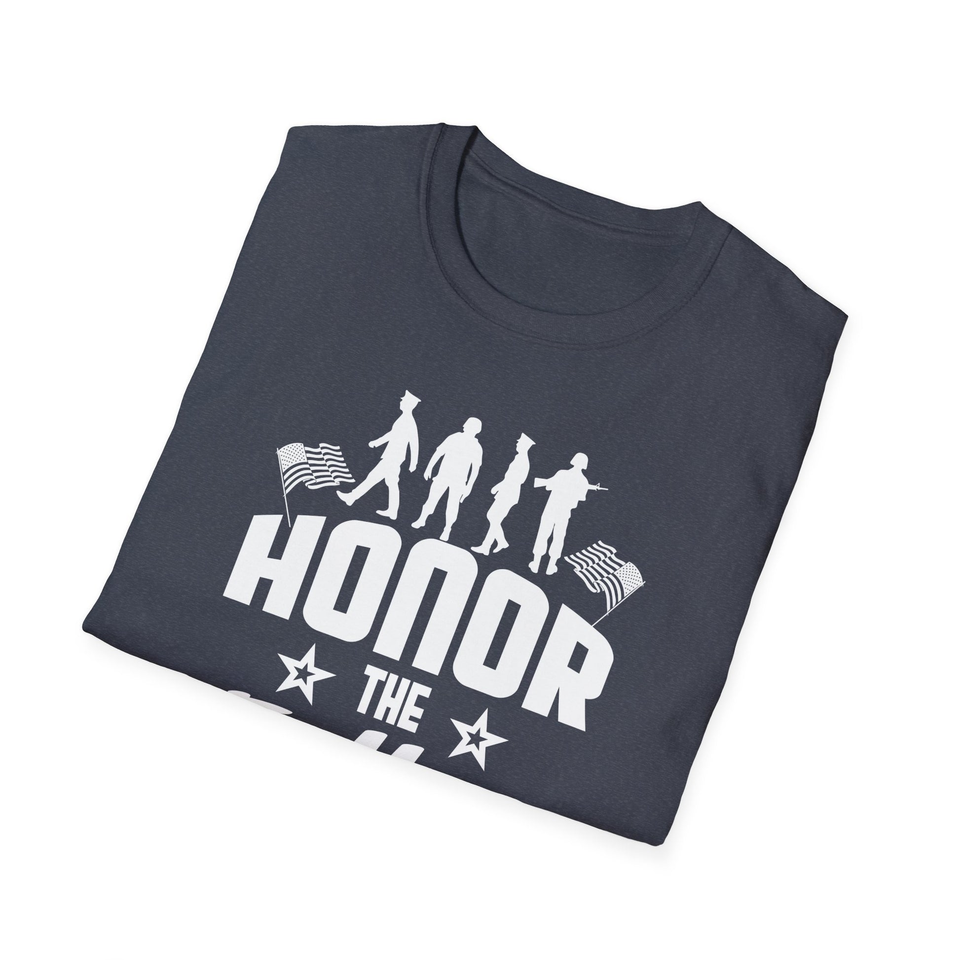 Honor The Fallen Heroes Memorial Day Military Veteran Unisex Softstyle T-Shirt