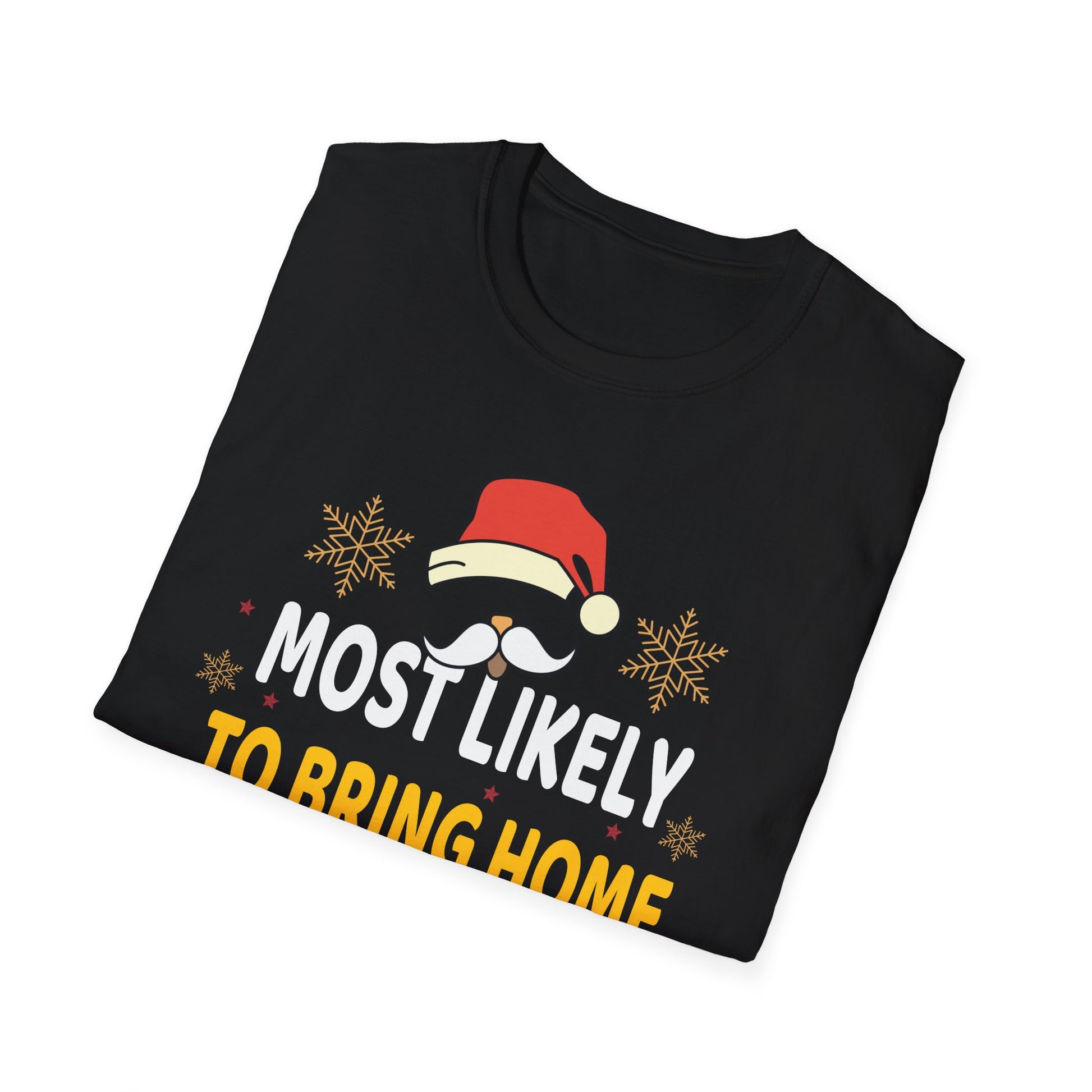 Most Likely To Bring Home A Stray Cat Matching Christmas T-Shirt