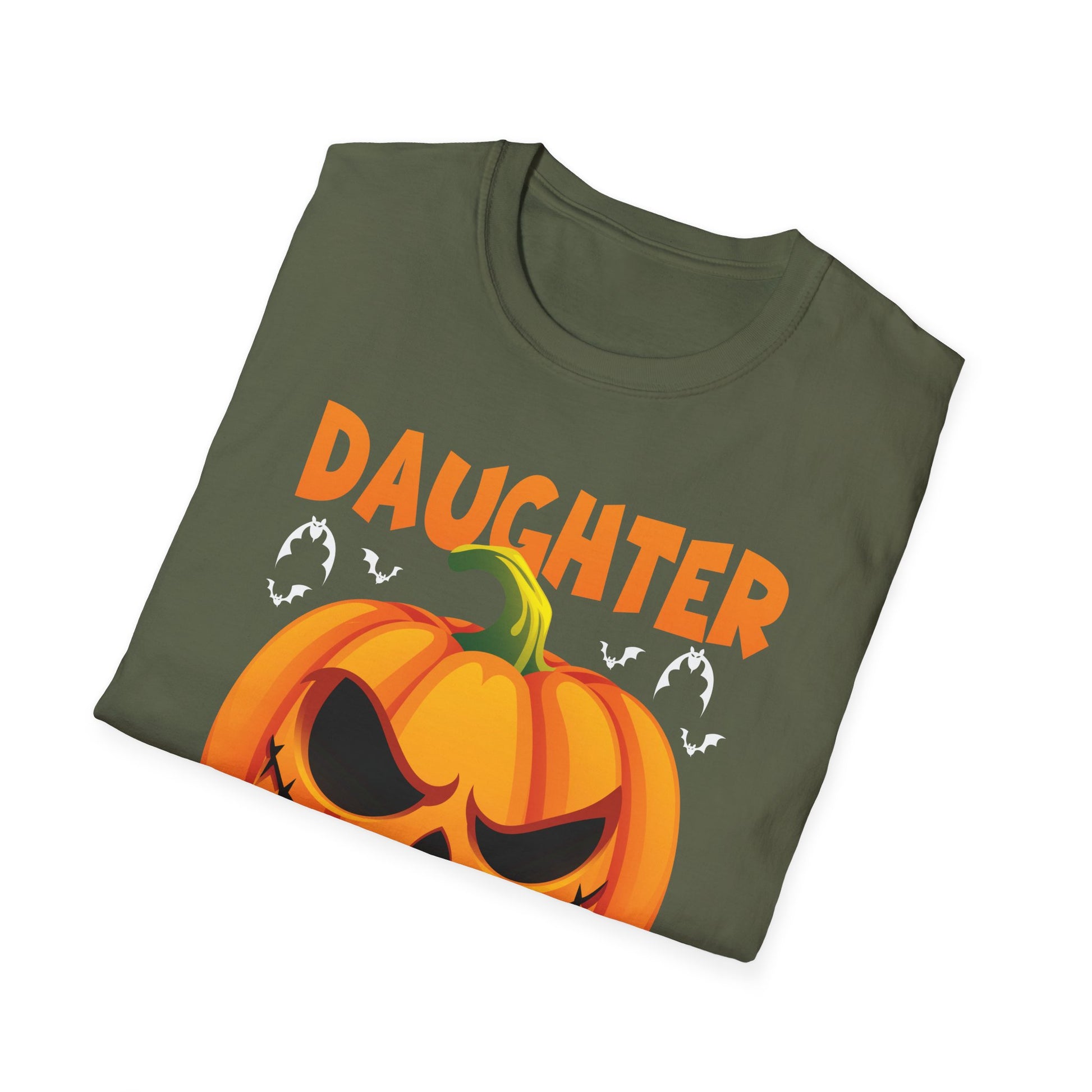 Daughter Halloween Costume Funny Pumpkin Family Halloween Tee Unisex Softstyle T-Shirt