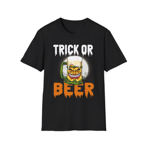 Funny Halloween Zombie Beer Funny Trick or Beer Halloween  Unisex Softstyle T-Shirt