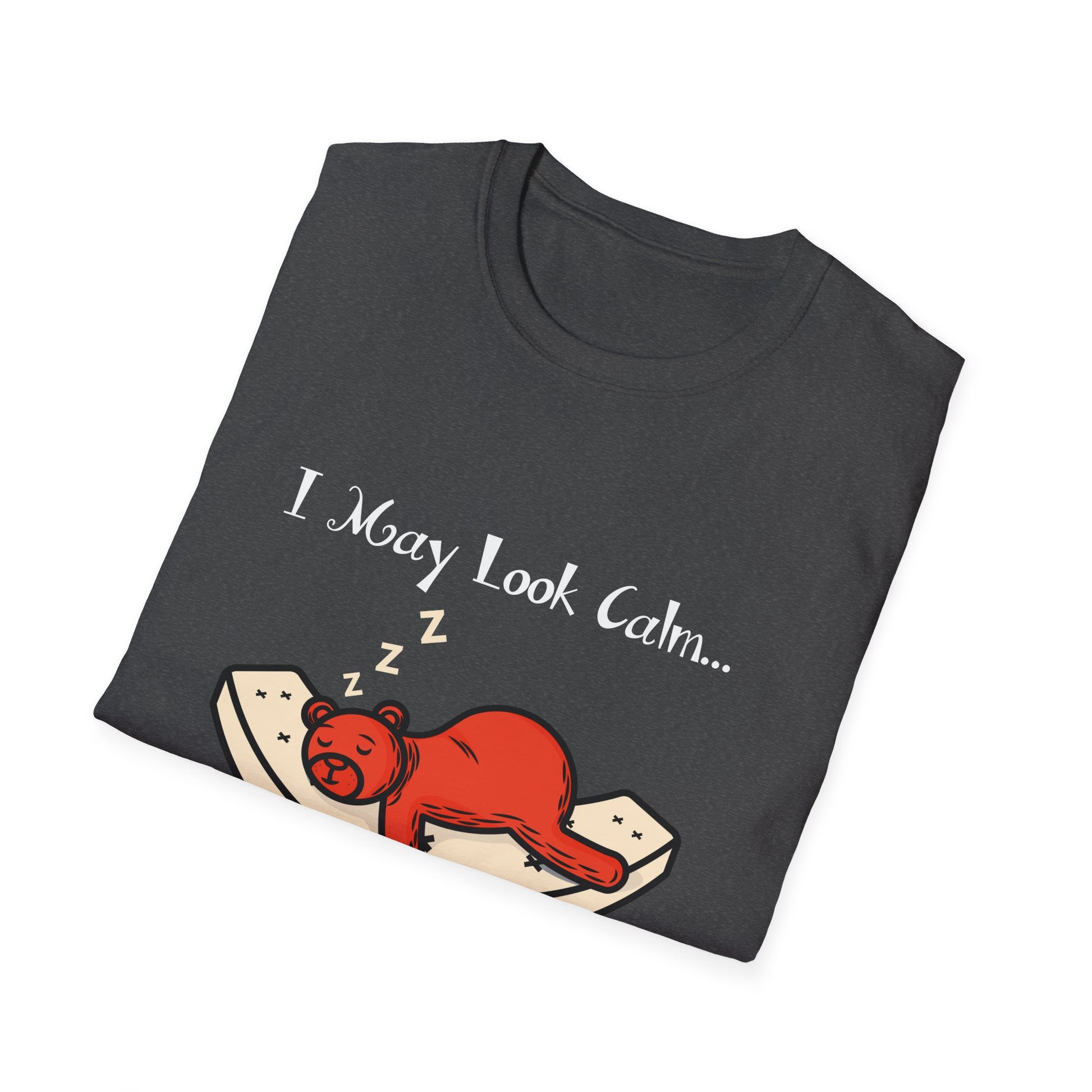 Sloth Sleep Tee - "I May Look Calm... But In My Head I've Pokéd You 3 Times" Funny Animal Graphic T-Shirt