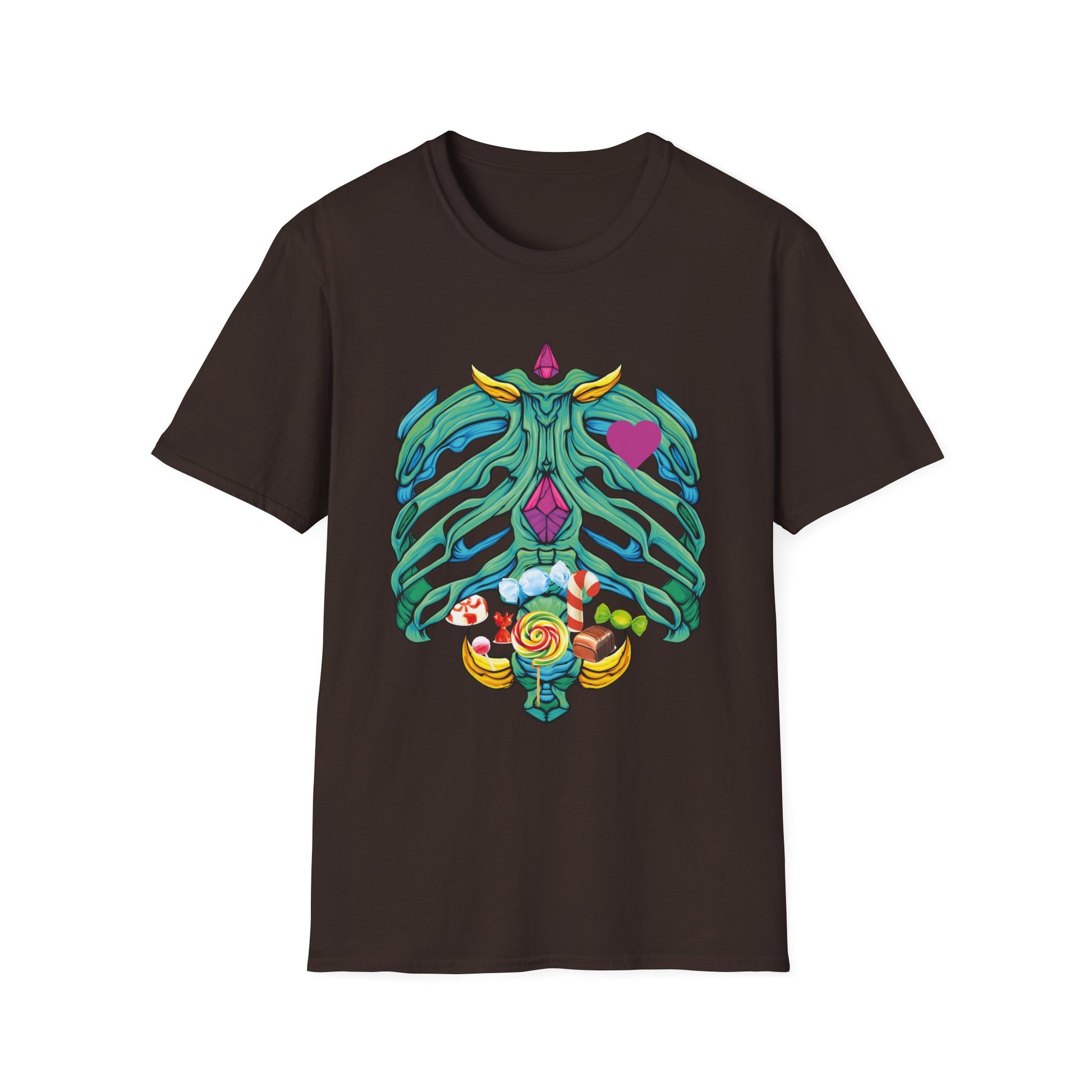 Halloween Costume Candy Xray Skeleton Halloween XRay Tech Tee Unisex Softstyle T-Shirt